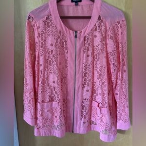 Spense size xl lace zip up top lace jacket